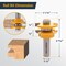 Powertec Cabinet Door Rail and Stile Router Bit, Roundover Profile, 1/2" Shank, 1-5/8" Diameter, 1 Pair 73071 - alternate 5