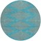 Homeroots 8' Teal Blue And Pink Round Geometric Washable Indoor Outdoor Area Rug 598790 - alternate 3