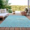 Homeroots 5' X 8' Aqua And Teal Blue Abstract Washable Indoor Outdoor Area Rug 609445 - alternate 3