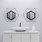 Uniquewise Set of 2 Decorative 20-Inch Star Shaped Black Metal Frame Modern Wall Mounted Geometric Mirror - QI004582.2 - alternate 5