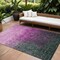 Homeroots 9' X 12' Blush And Dark Gray Ombre Washable Indoor Outdoor Area Rug 602861 - alternate 1