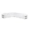 Homeroots White Italian Leather Modular L Shaped Seven Piece Corner Sectional With Console 534878 - alternate 8