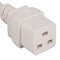 Sanoxy 2ft 14 AWG 15A 250V Power Cord IEC320 C14 to IEC320 C19, White SNX-CBL-LDR-PW134-8202 - alternate 2