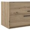 Homeroots 40" Natural Wood Floating Bathroom Vanity With White Sink And Two Drawers 624109 - alternate 2