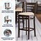 Flash Furniture HERCULES Ladder Back Walnut Wood Restaurant Barstool - Tan Vinyl Seat XU-DGW0005BARLAD-WAL-TNV-GG - alternate 4