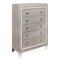 Homeroots Champagne Toned Chest With Tapered Acrylic Legs And 5 Drawers 384034 - alternate 3