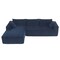 Homeroots 72" Dark Blue Fabric Modular Sleeper Sofa 568306 - alternate 7