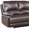 Homeroots 65in Brown Faux Leather Manual Reclining Love Seat 329408 - alternate 3