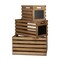 Homeroots Set of Three Black And Brown Solid Wood Crate, 3PK 487688 - alternate 4