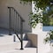 Vevor 2-3 Step Handrails for Outdoor for Seniors Porch Deck Black Retro Arch BP-23 - alternate 4