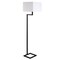 Homeroots 64" Black Floor Lamp With White Frosted Glass Rectangular Shade 523441 - alternate 1