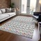 Homeroots 5' X 8' Linen Pink And Orange Geometric Washable Indoor Outdoor Area Rug 612191 - alternate 2