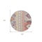 Homeroots 8' Linen Pink And Yellow Round Aztec Washable Indoor Outdoor Area Rug 598474 - alternate 5