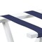 Homeroots Hotel White Finish Wood Folding Luggage Rack With Navy Straps 383076 - alternate 5