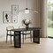 Homeroots 66" Black Solid Wood Double Pedestal Base Oval Dining Table 712859 - alternate 2