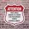 Signmission 24 Hour Surveillance Shield Sign Attenti, 6 Inch X 6 Inch, Plastic Sign SHI-P-6-352 - alternate 4