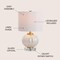 Jonathan Y Pearl 17.5" Glass/Crystal LED Table Lamp, White/Brass Gold JYL2076B - alternate 3