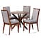 Baxton Studio Eira Modern Grey and Walnut Brown Wood 5-Piece Dining Set 254-12143-10891-ZORO - alternate 7