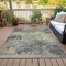 Homeroots 3' X 5' Pewter Charcoal And Gold Abstract Washable Indoor Outdoor Area Rug 630879 - alternate 3