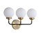 Jonathan Y Caleb 22" 3-Light Contemporary Transitional Iron/Glass LED Vanity Light, Brass Gold/Black/White JYL9058B - alternate 7