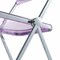 Leisuremod Lawrence Acrylic Folding Chair with Metal Frame, Magenta LF19PU - alternate 4