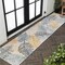 Jonathan Y Calypso Coastal Casual Palm Frond Reversible Machine-Washable Cream/Navy 2 ft. x 8 ft. Runner Rug SVH108A-28 - alternate 1
