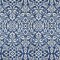 Homeroots 9' X 12' Navy Blue And Ivory Damask Washable Indoor Outdoor Area Rug 595173 - alternate 5