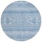Homeroots 8' Sky Blue And Ivory Round Southwestern Washable Indoor Outdoor Area Rug 582850 - alternate 4