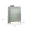 Homeroots 18" Champagne Five Drawer Standard Chest 347172 - alternate 3