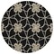 Homeroots 8' Black And Ivory Round Geometric Washable Indoor Outdoor Area Rug 613406 - alternate 3