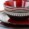 Gibson Elite Cafe Versailles 16 Piece Double Bowl Dinnerware Set - Red 75097814M - alternate 3