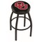 Holland Bar Stool Co 30" Blk Wrinkle Oklahoma Swivel Bar Stool, Accent Ring L8B2B30Oklhma - alternate 1