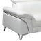 Homeroots White Italian Leather L Shaped Two Piece Sofa and Chaise Sectional 343951 - alternate 4
