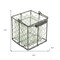 Homeroots 6" Clear and Brown Glass and Metal Lattice Tabletop Lantern Candle Holder 488175 - alternate 3