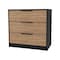 Homeroots 28" Oak Three Drawer Dresser 534963 - alternate 4
