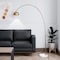 Leisuremod Arco Arched Floor Lamp 75.6in Height with White Round Marble Base and Metal Dome Lamp Shade, Gold ALWH-BGG-13GG - alternate 3
