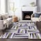 Homeroots 8' X 10' Lavender Brown And Green Geometric Washable Indoor Outdoor Area Rug 598277 - alternate 4