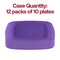 Smarty Had A Party 7.25" Purple Flat Rounded Square Disposable Plastic Appetizer/Salad Plates (120 Plates), 120PK 4837PRP-CASE - alternate 4