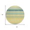 Homeroots 8' Yellow Denim Blue And Sky Blue Round Striped Washable Indoor Outdoor Area Rug 614859 - alternate 7