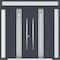 Vdomdoors Metal Double Doors Deux 1717 Gray Graphite Frosted Glass 2 Sidelights and Top Transom Entry Modern DEUX1717DEXD-GRE-W12+72+12xH80+16-RH-O - alternate 1