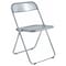 Leisuremod Lawrence Acrylic Folding Chair with Metal Frame, Transparent Black LF19TBL - alternate 1