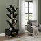 Homeroots 48" Black Wood Sixteen Tier Etagere Bookcase 717458 - alternate 3