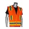Pip ANSI Type R Class 2 Two-Tone Eleven Pocket Surveyors Vest with Solid Front/Mesh Back 302-0500-ORG/7X - alternate 1