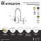 Kingston Brass Double-Handle Deck-Mount Pre-Rinse Bridge Kitchen Faucet, Brushed Nickel GS1278BEX - alternate 3