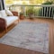 Homeroots 9' X 12' Pewter And Gray Aztec Washable Indoor Outdoor Area Rug 615558 - alternate 4