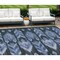 Homeroots 10' X 14' Denim Blue And Sky Blue Southwestern Washable Indoor Outdoor Area Rug 587817 - alternate 1