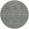 Homeroots 8' Teal Blue Beige And Taupe Round Floral Washable Indoor Outdoor Area Rug 582310 - alternate 4