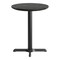 Flash Furniture Commercial 24" Black Faux Marble HPL Tabletop with Black Table Height X Base ST-RD24-BKMAR-T2222-GG - alternate 4