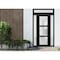 Vdomdoors Front Exterior Prehung FiberGlass Door Frosted Glass / Manux 8552 Matte Black / 2 Sidelight and Tra MANUX8552EXD-BLK-W16+36+16 x H80+14-RH - alternate 2