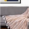 Homeroots 50" X 60" Gold and Ivory Woven Cotton Striped Throw Blanket with Tassels 548929 - alternate 5